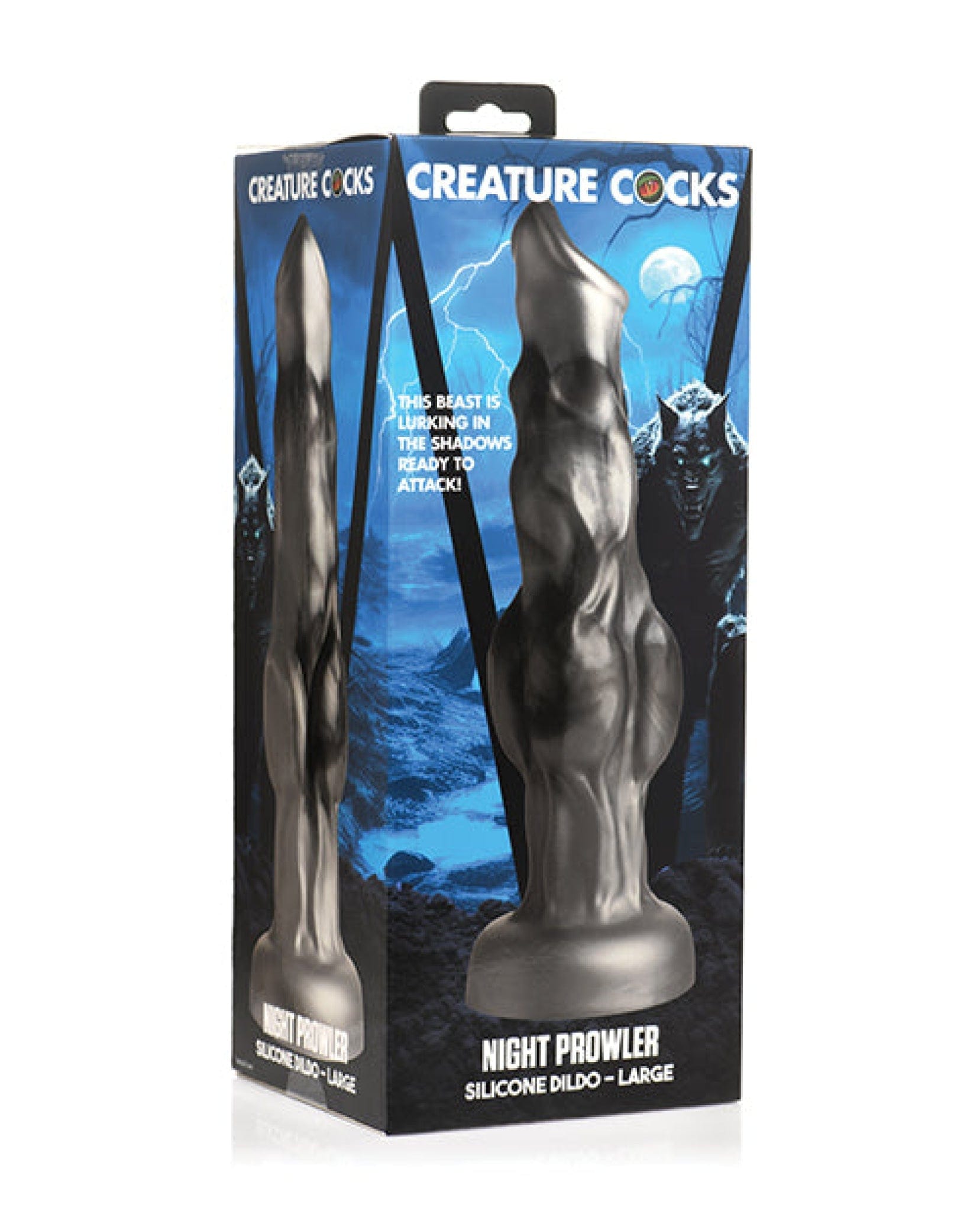 Doll Authority Dongs & Dildos Large Creature Cocks Night Prowler Silicone Dildo - Black/Silver