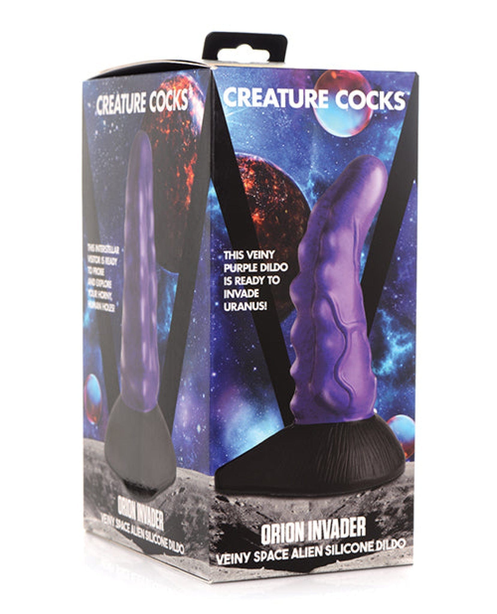 Doll Authority Dongs & Dildos Creature Cocks Orion Invader Veiny Space Alien Silicone Dildo - Purple-black