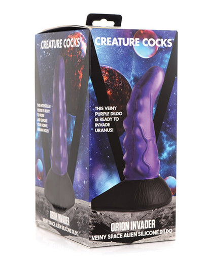 Doll Authority Dongs & Dildos Creature Cocks Orion Invader Veiny Space Alien Silicone Dildo - Purple-black
