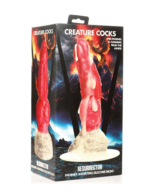 Doll Authority Dongs & Dildos Creature Cocks Resurrector Phoenix Squirting Silicone Dildo - Red/White