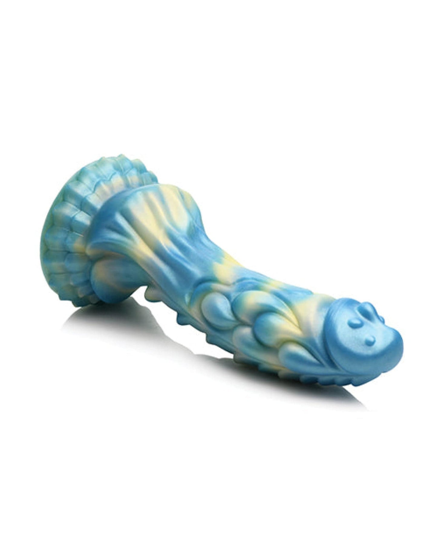Doll Authority Dongs & Dildos Creature Cocks  Sea Stallion Vibrating Dildo w/ Remote - Blue/Yellow