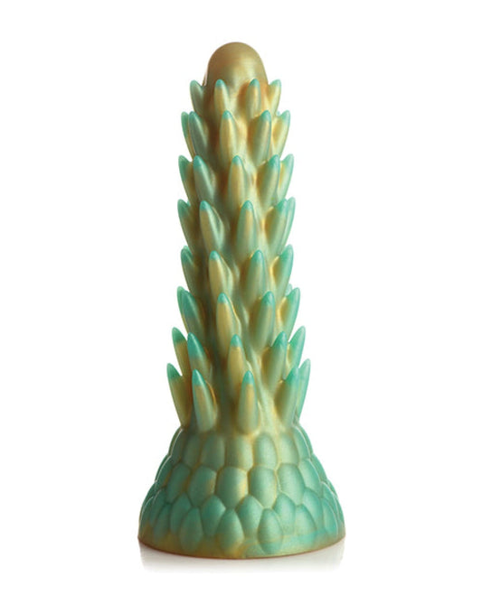 Doll Authority Dongs & Dildos Creature Cocks Stegosaurus Spiky Reptile Silicone Dildo - Teal/gold