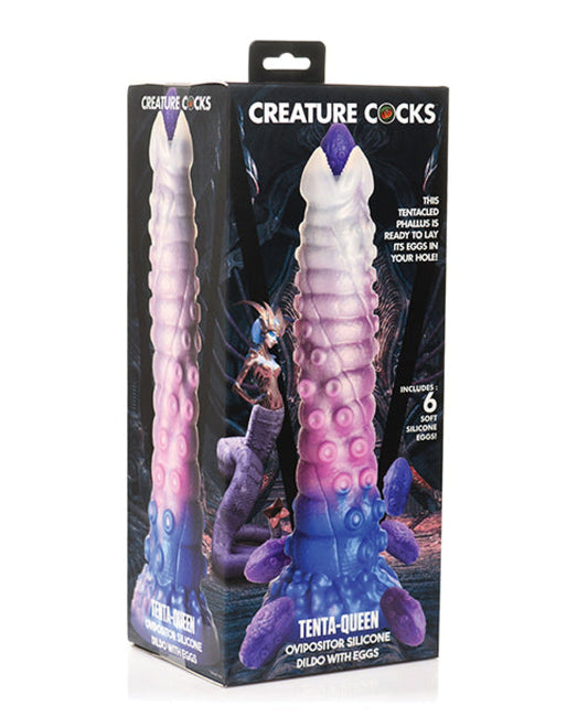 Doll Authority Dongs & Dildos Creature Cocks Tenta-Queen Ovipositor Silicone Dildo w/Eggs - Multi Color