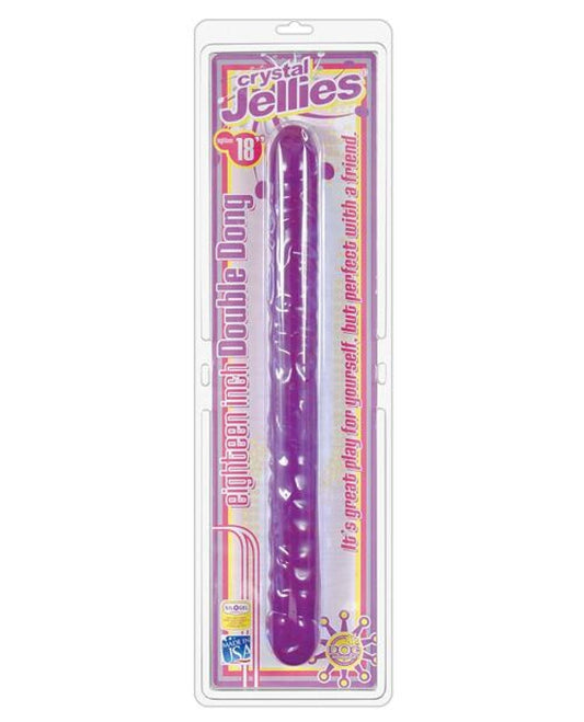 Doll Authority Dongs & Dildos Crystal Jellies 18" Double Dong - Purple
