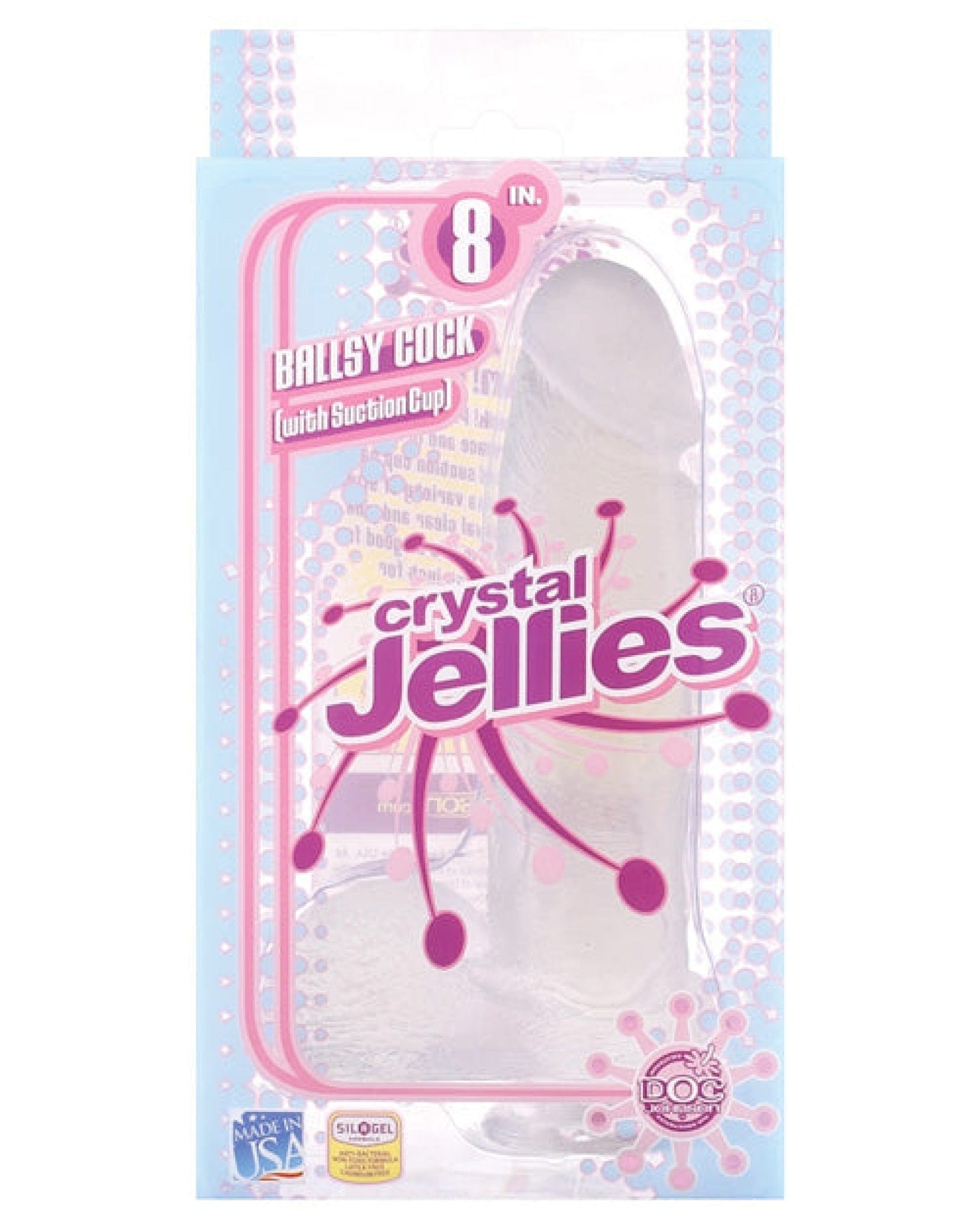 Doll Authority Dongs & Dildos Clear / 8" "Crystal Jellies 8"" Ballsy Cock"