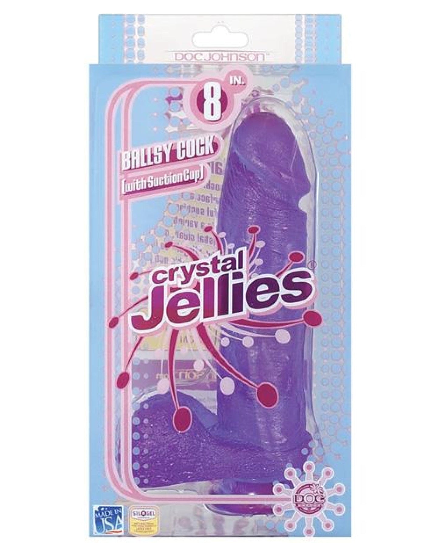 Doll Authority Dongs & Dildos Purple / 8" "Crystal Jellies 8"" Ballsy Cock"