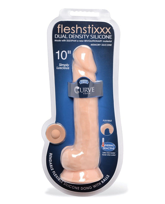 Doll Authority Dongs & Dildos Flesh Curve Novelties Fleshstixxx 10" Dong W/balls