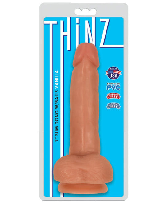 Doll Authority Dongs & Dildos Vanilla / 7" "Curve Novelties Thinz 8"" Slim Dong W/balls"