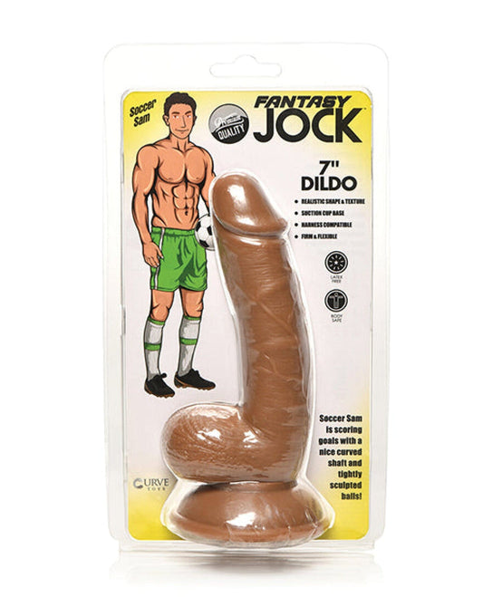 Doll Authority Dongs & Dildos Curve Toys Fantasy Jock Soccer Sam 7" Dildo w/Balls - Dark
