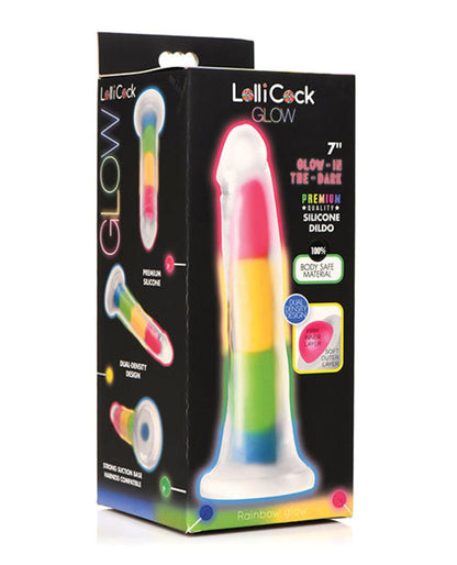 Doll Authority Dongs & Dildos Rainbow Curve Toys Lollicock 7" Glow In The Dark Silicone Dildo