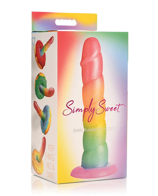 Doll Authority Dongs & Dildos Swirl Curve Toys Simply Sweet 6.5" Rainbow Dildo