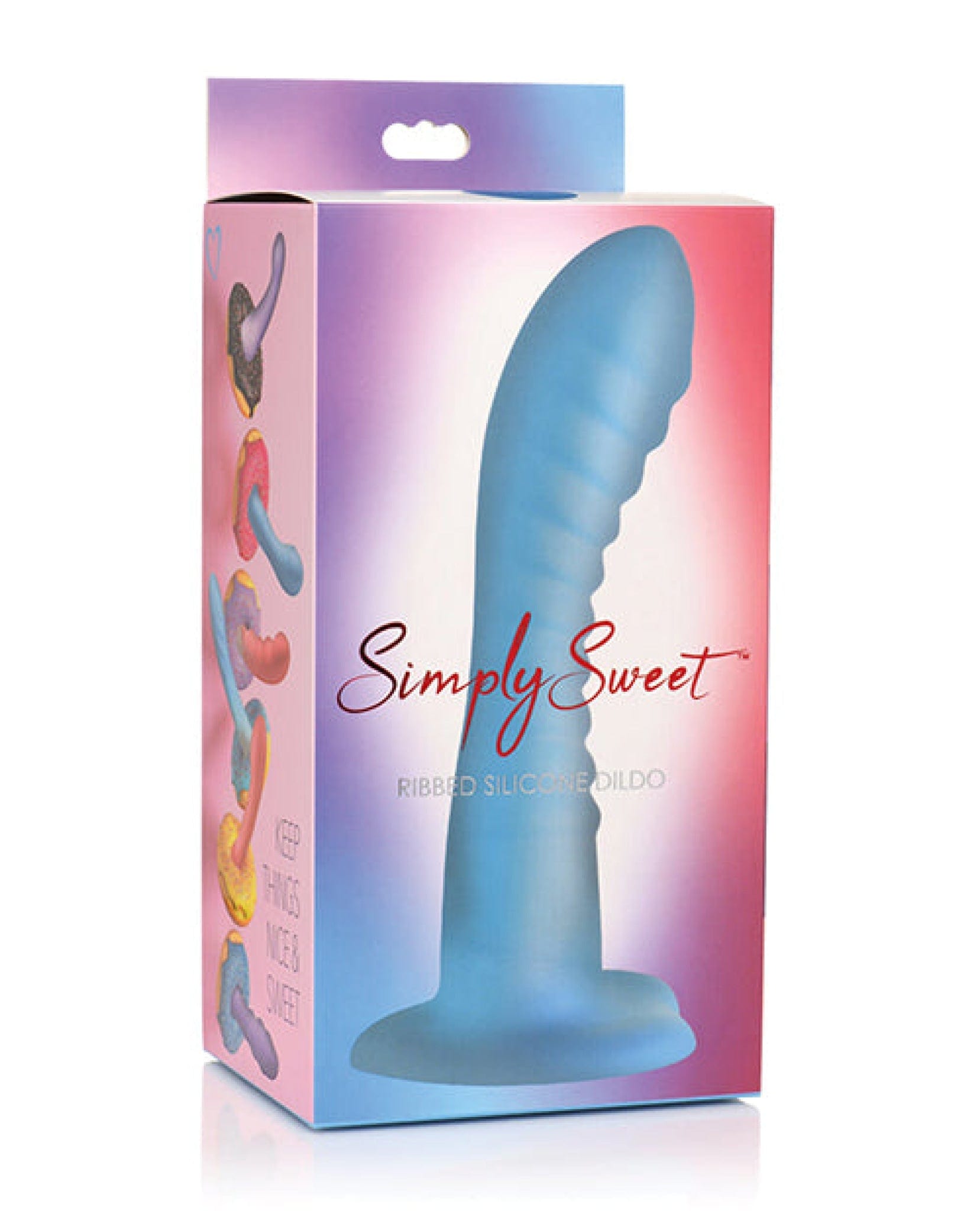 Doll Authority Dongs & Dildos Curve Toys Simply Sweet 7" Ribbed Silicone Dildo - Blue