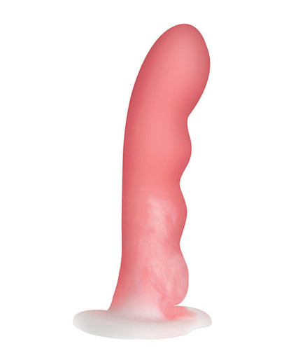 Doll Authority Dongs & Dildos Curve Toys Simply Sweet 7" Wavy Silicone Dildo - Pink/white