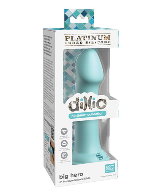 Doll Authority Dongs & Dildos Teal Dillio Platinum 6" Big Hero Silicone Dildo