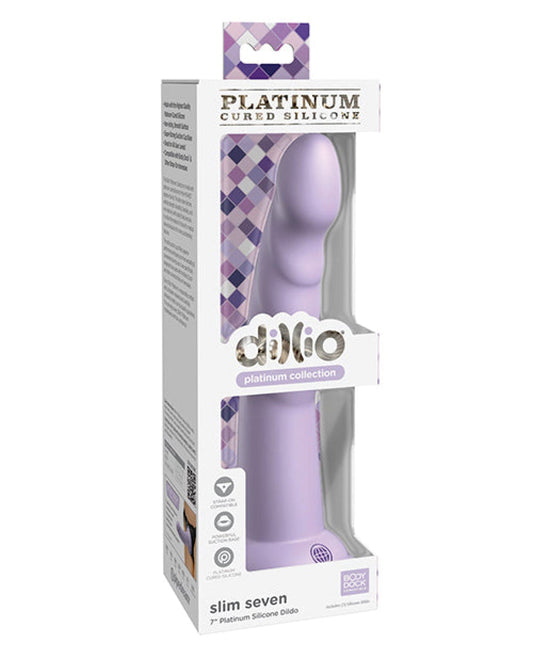 Doll Authority Dongs & Dildos Purple Dillio Platinum 7" Slim Seven Silicone Dildo