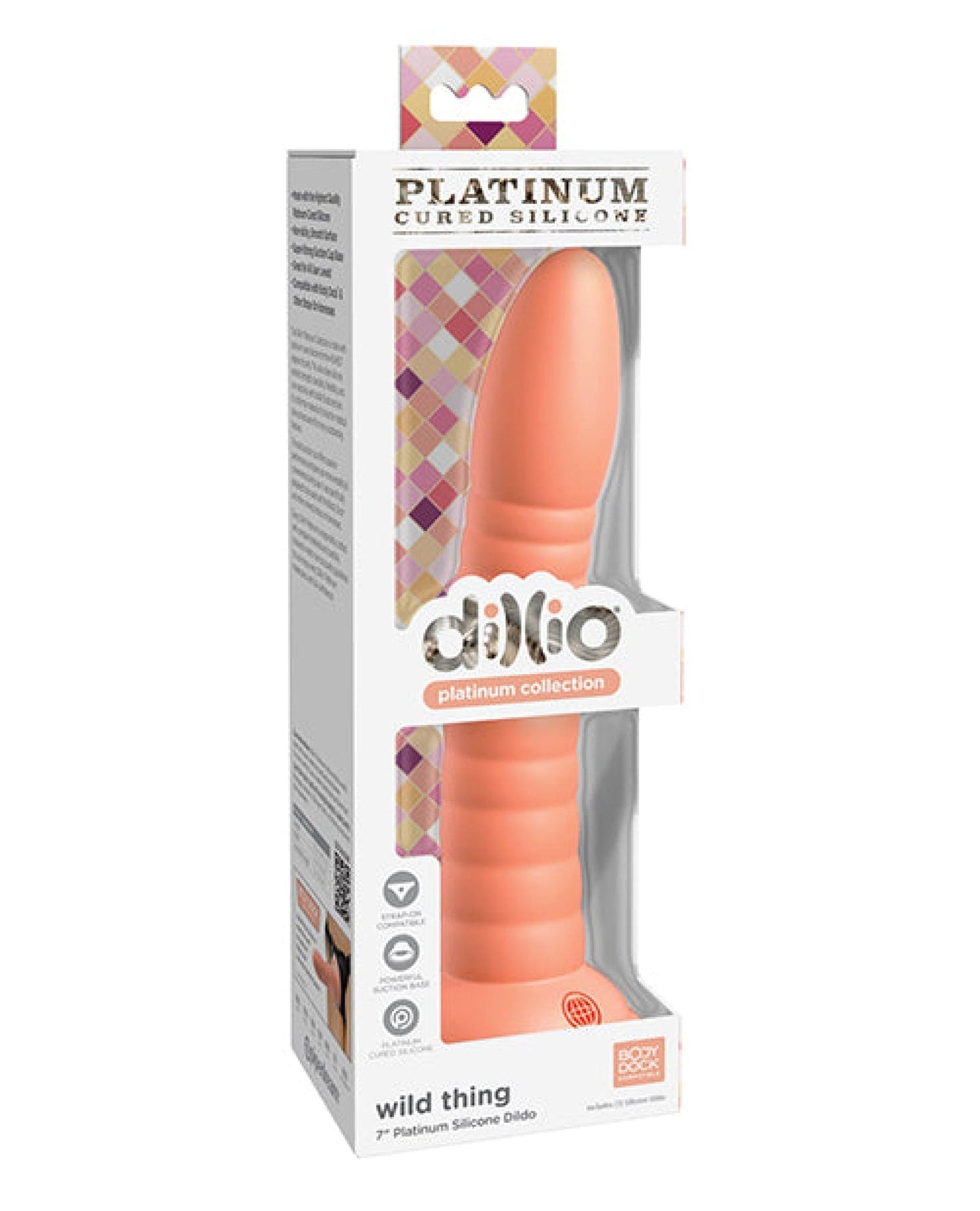 Doll Authority Dongs & Dildos Peach Dillio Platinum 7" Wild Thing Silicone Dildo