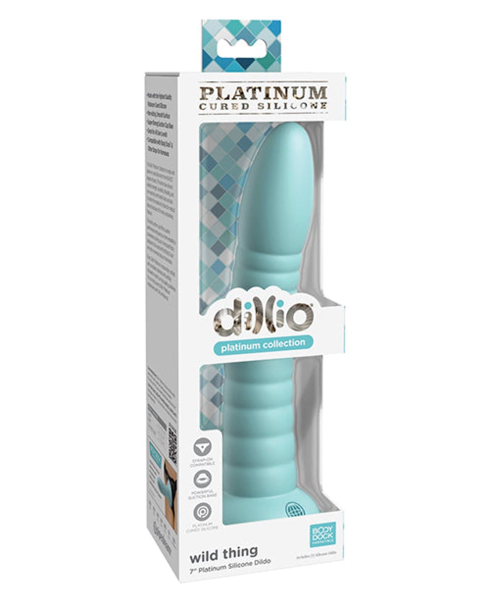 Doll Authority Dongs & Dildos Teal Dillio Platinum 7" Wild Thing Silicone Dildo