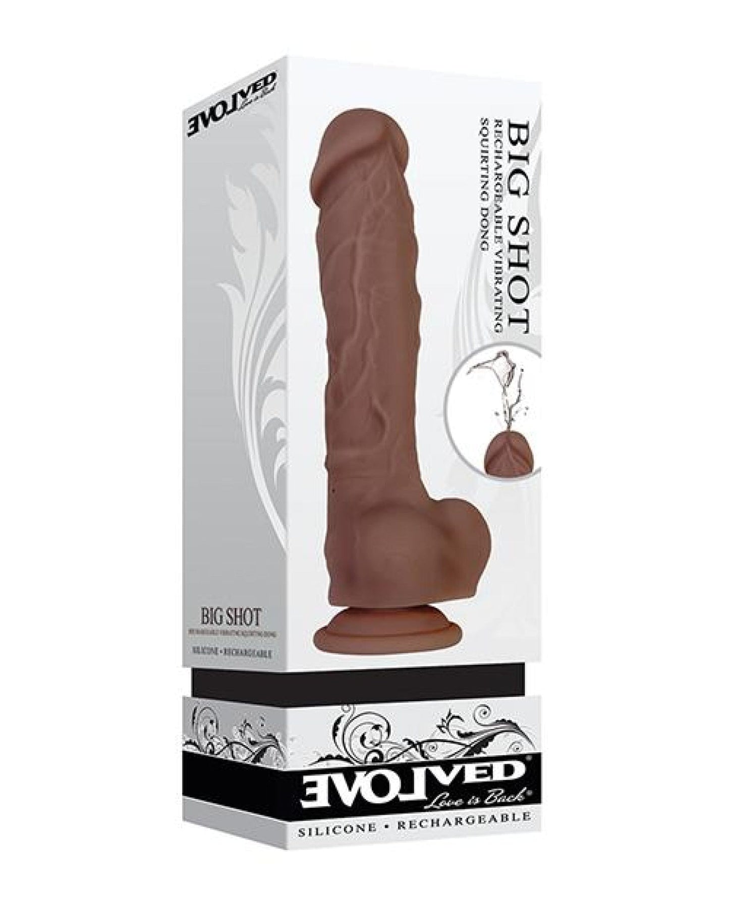 Doll Authority Dongs & Dildos Evolved Big Shot Vibrating & Squirting Dong - Brown