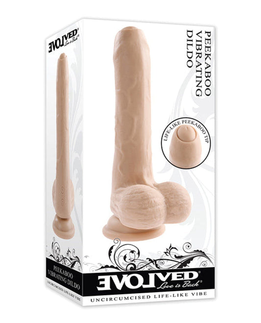 Doll Authority Dongs & Dildos Ivory Evolved Peek A Boo Vibrating Dildo -