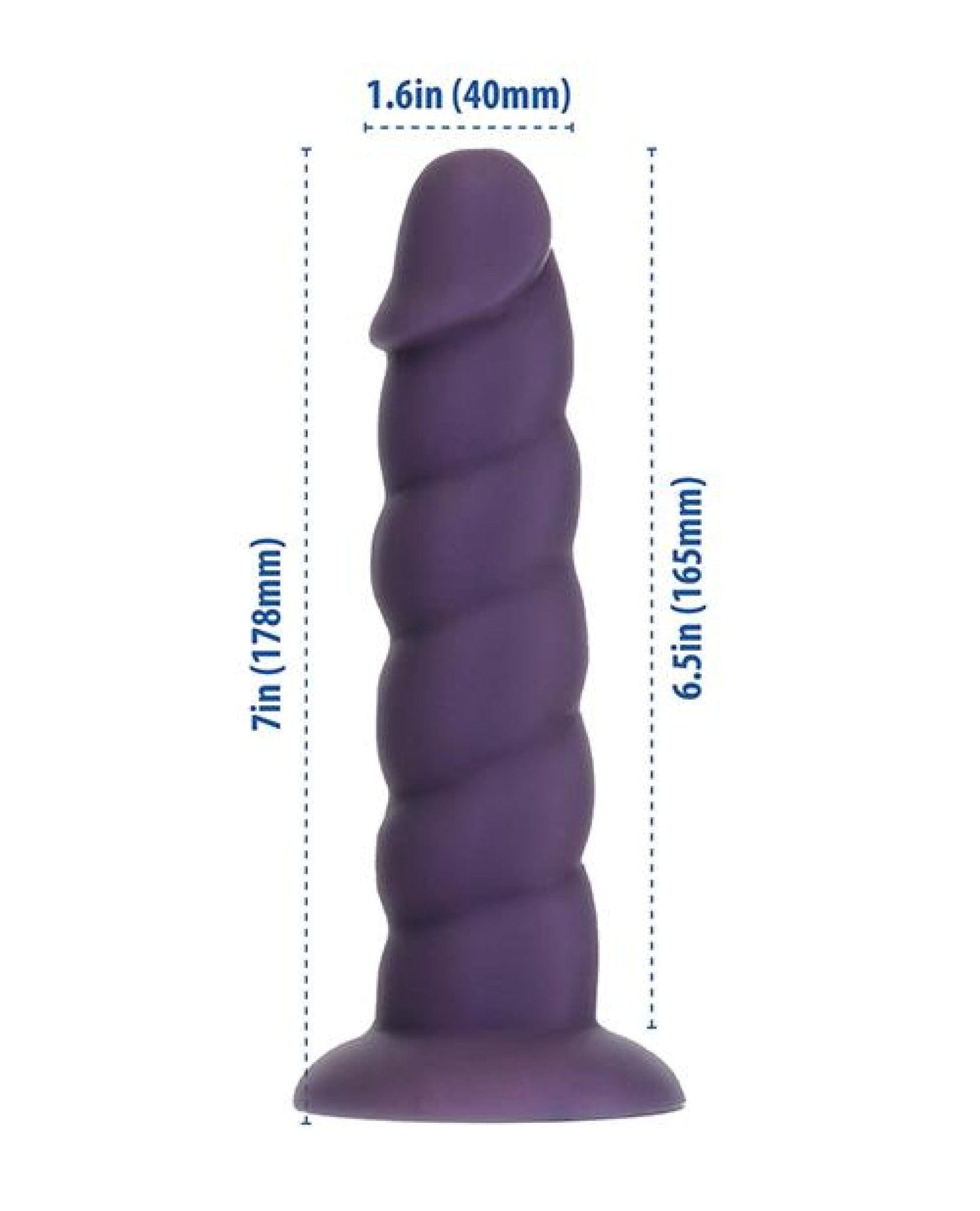 Doll Authority Dongs & Dildos Fantasy Addiction 7" Unicorn Dildo - Purple