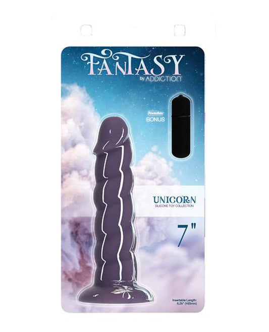 Doll Authority Dongs & Dildos Fantasy Addiction 7" Unicorn Dildo - Purple