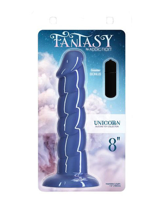 Doll Authority Dongs & Dildos Fantasy Addiction 8" Unicorn Dildo - Blue