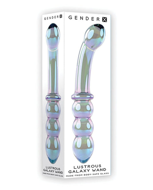 Doll Authority Dongs & Dildos Gender X Lustrous Galaxy Wand Dual Ended Glass Massager - Green