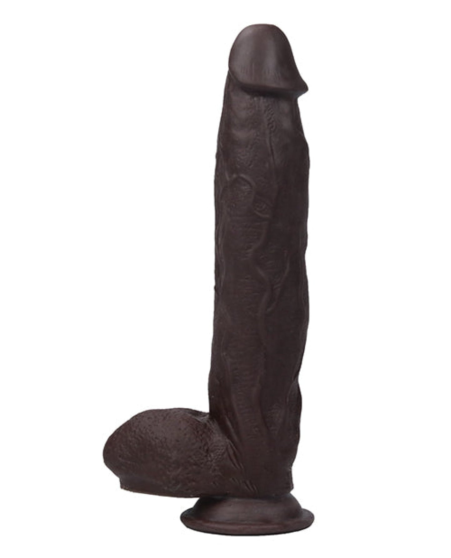 Doll Authority Dongs & Dildos Get Lucky 12" Real Skin Series - Dark Brown