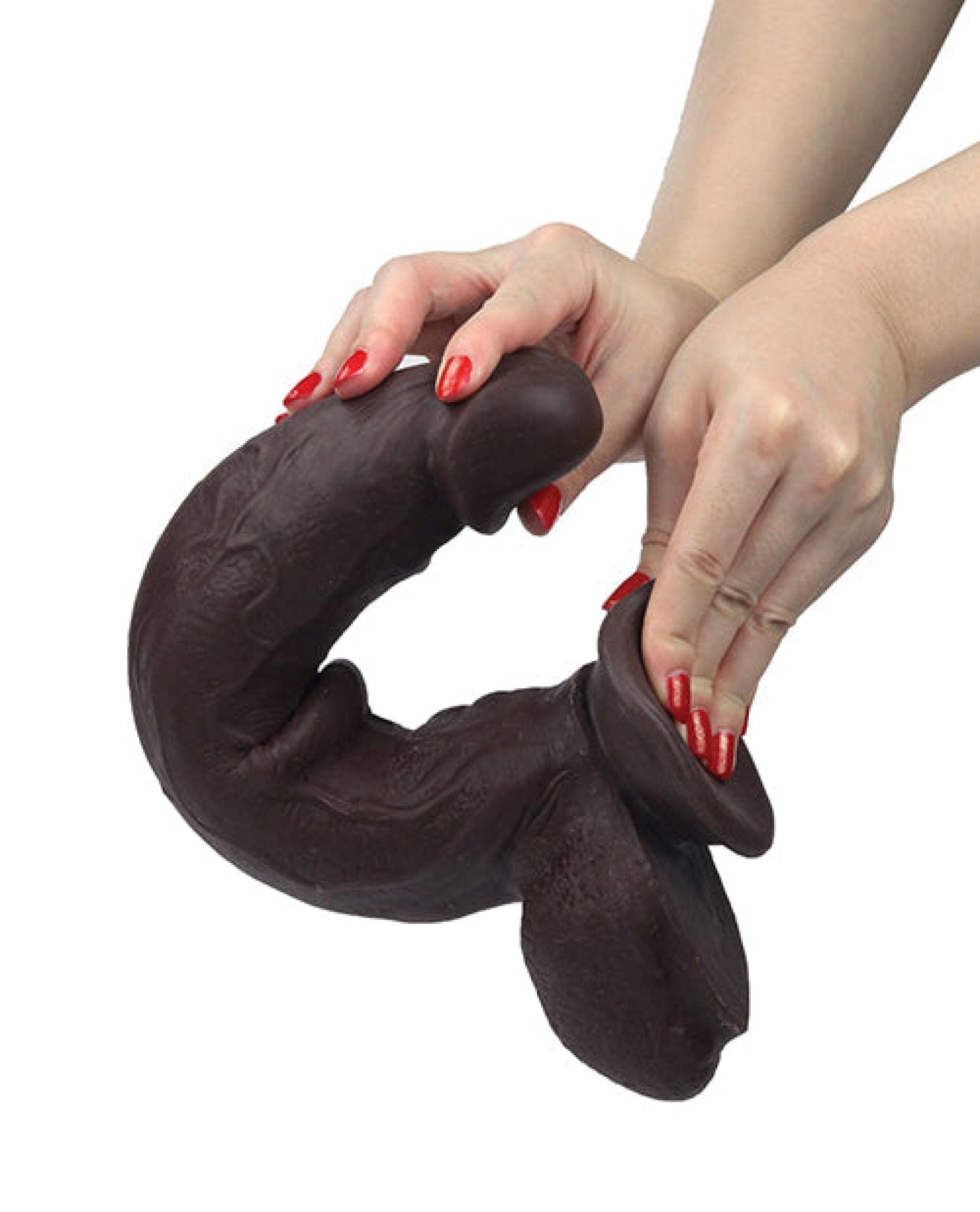 Doll Authority Dongs & Dildos Get Lucky 12" Real Skin Series - Dark Brown