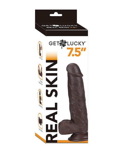 Doll Authority Dongs & Dildos Dark Brown Get Lucky 7.5" Real Skin Series