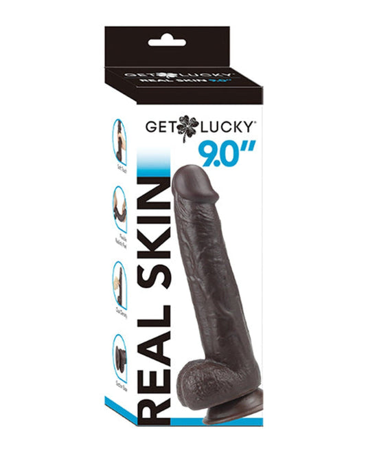 Doll Authority Dongs & Dildos Dark Brown Get Lucky 9.0" Real Skin Series