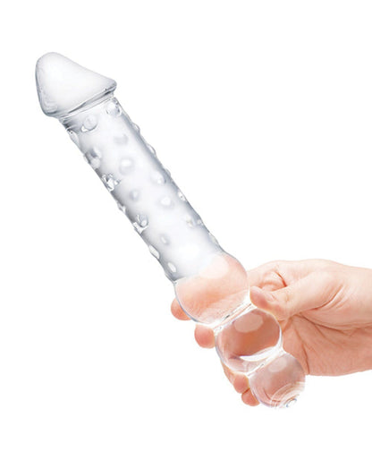 Doll Authority Dongs & Dildos Glas 12" Double Ended Glass Dildo W-anal Beads - Clear