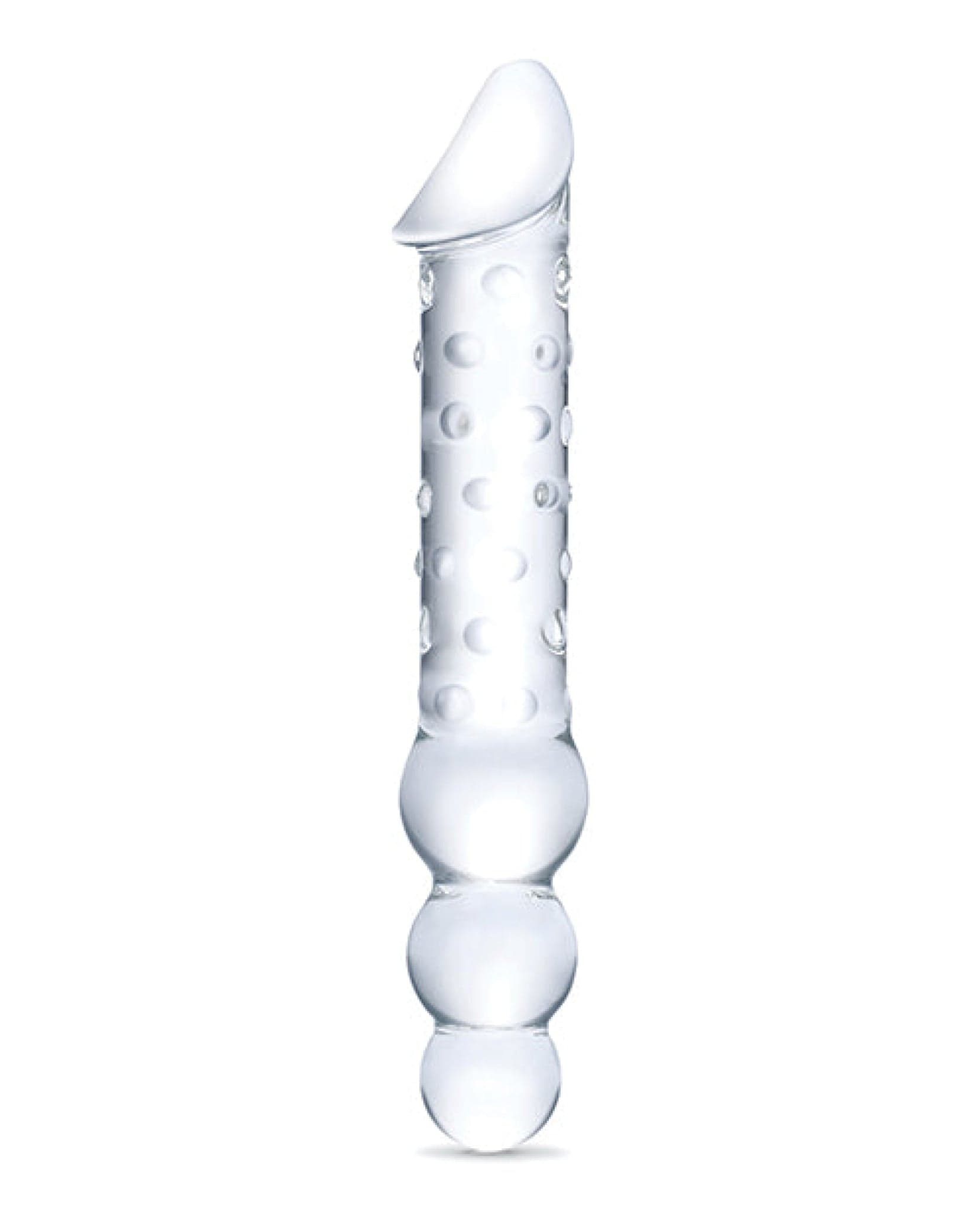 Doll Authority Dongs & Dildos Glas 12" Double Ended Glass Dildo W-anal Beads - Clear