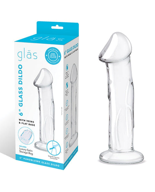 Doll Authority Dongs & Dildos Glas 6" Dildo w/Veins & Flat Base