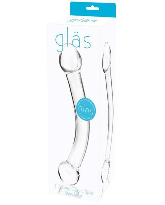 Doll Authority Dongs & Dildos Glas 7" Curved Glass G Spot Stimulator - Clear