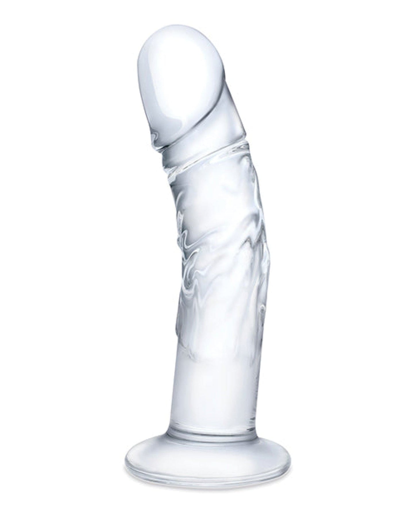 Doll Authority Dongs & Dildos Glas 7" Realistic Curved Glass Dildo W-veins - Clear