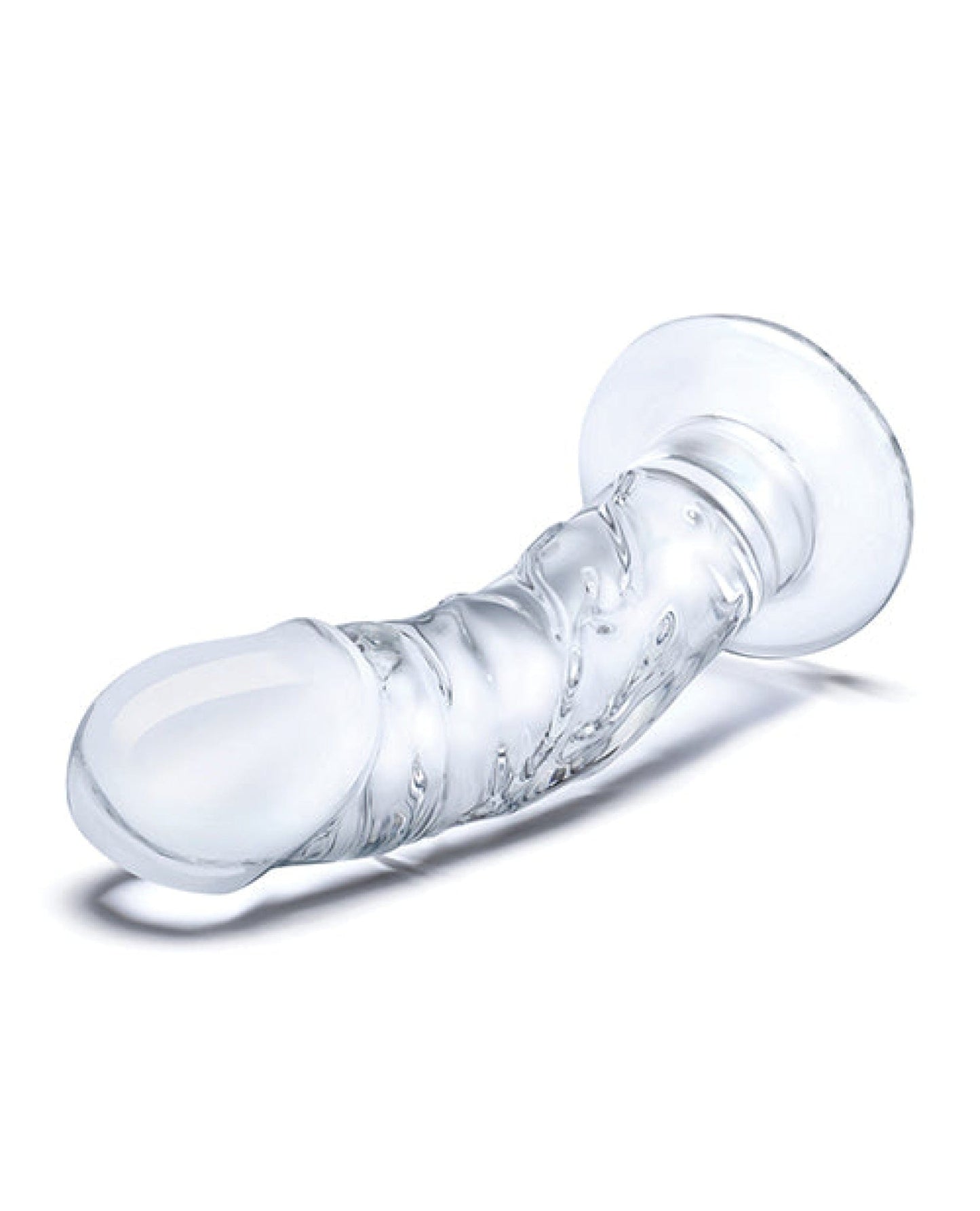 Doll Authority Dongs & Dildos Glas 7" Realistic Curved Glass Dildo W-veins - Clear