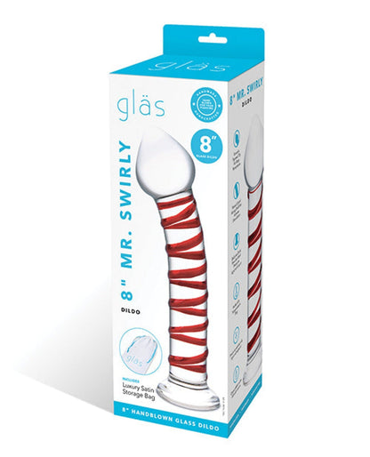Doll Authority Dongs & Dildos Glas 8" Mr. Swirly Glass Dildo - Red