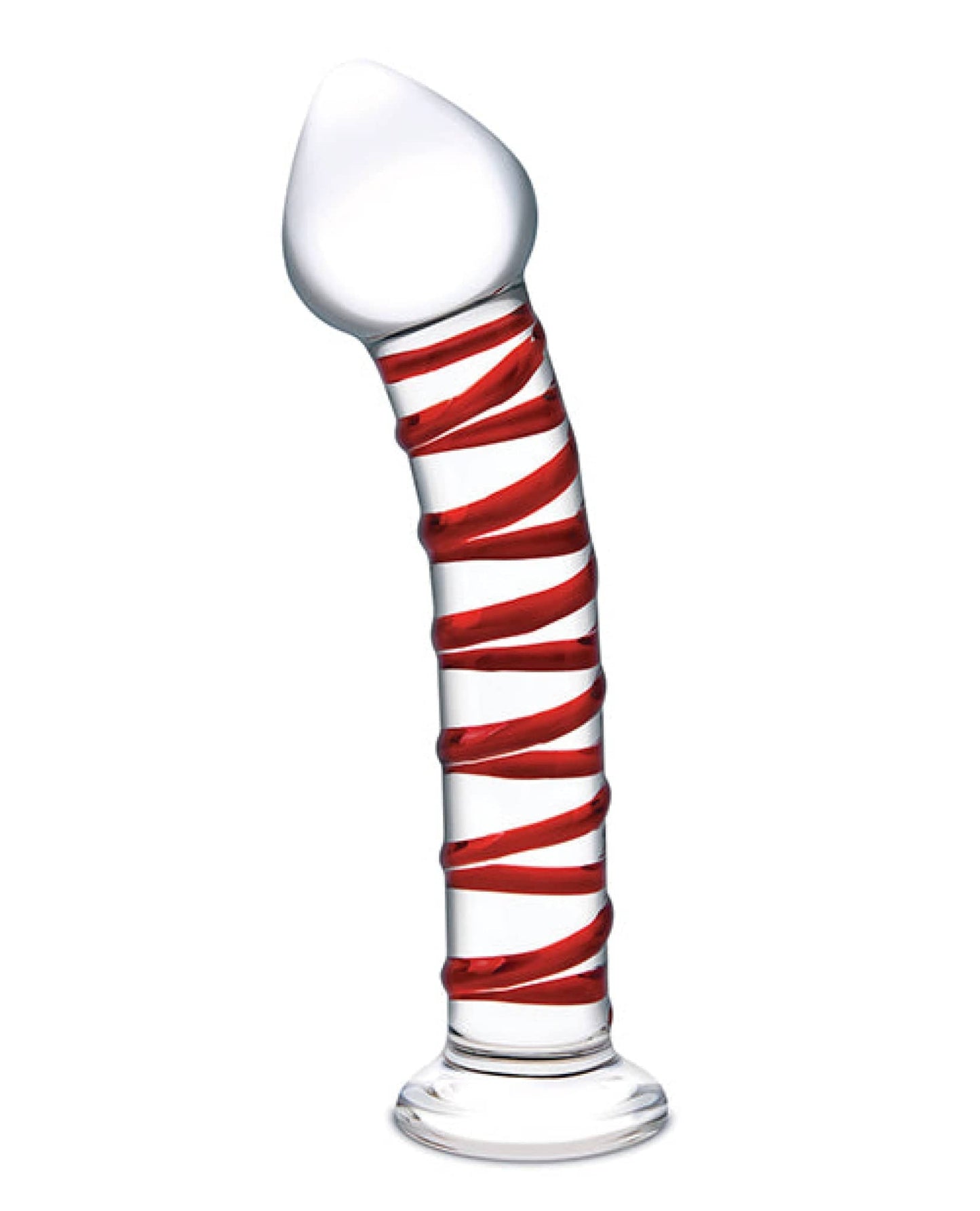 Doll Authority Dongs & Dildos Glas 8" Mr. Swirly Glass Dildo - Red