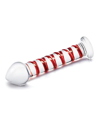Doll Authority Dongs & Dildos Glas 8" Mr. Swirly Glass Dildo - Red