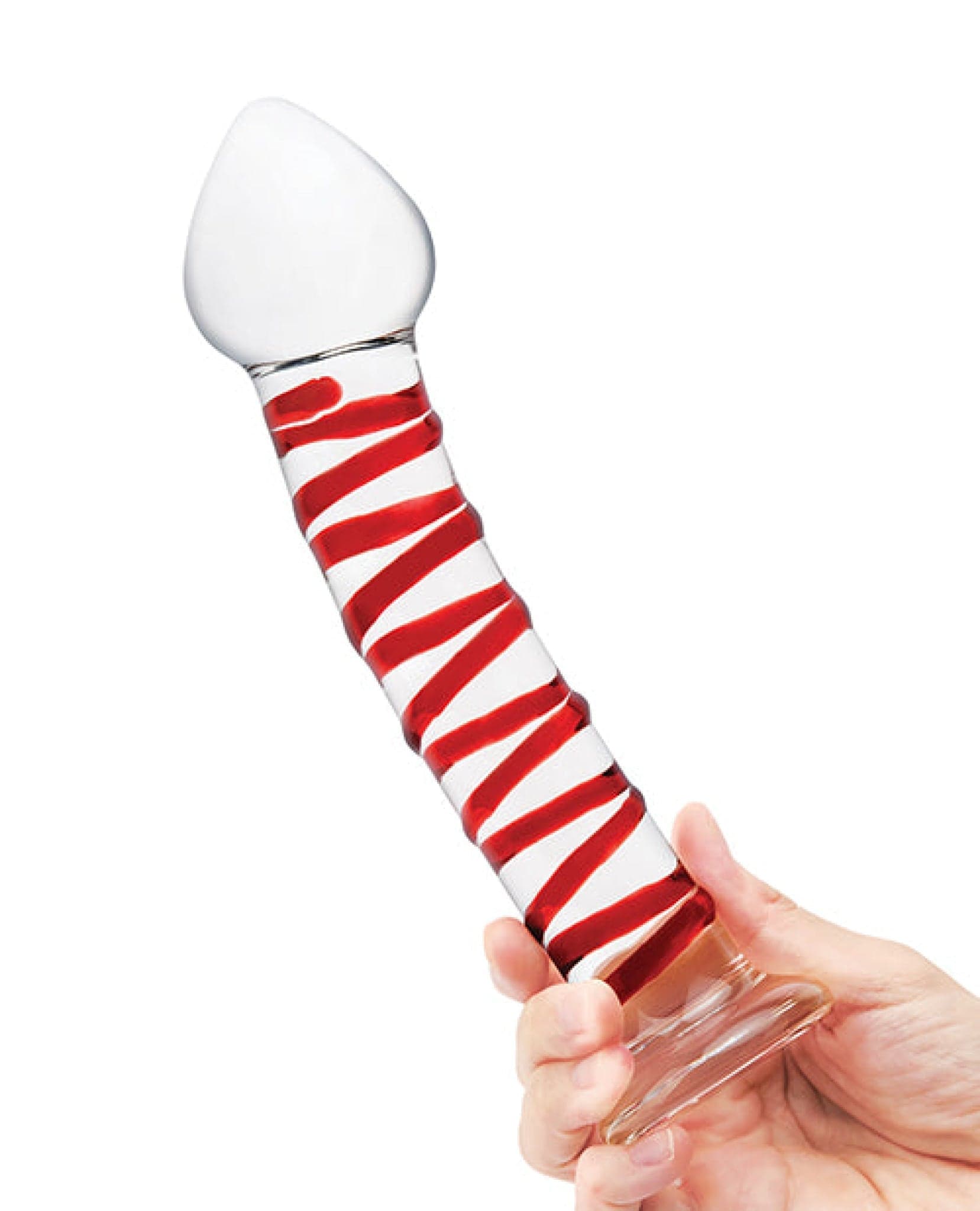 Doll Authority Dongs & Dildos Glas 8" Mr. Swirly Glass Dildo - Red