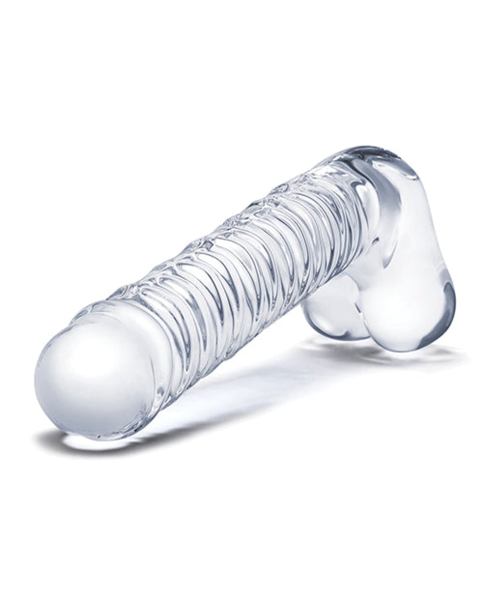 Doll Authority Dongs & Dildos Glas 8" Realistic Ribbed Glass G-spot Dildo W-balls - Clear