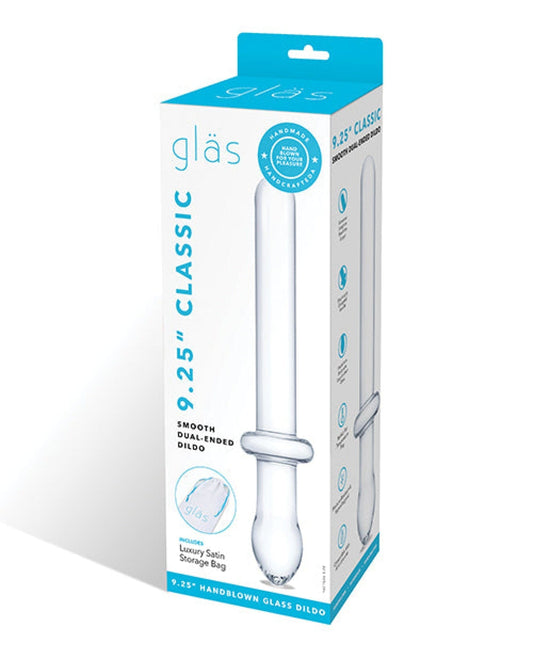 Doll Authority Dongs & Dildos Glas 9.25" Classic Smooth Dual Ended Dildo - Clear