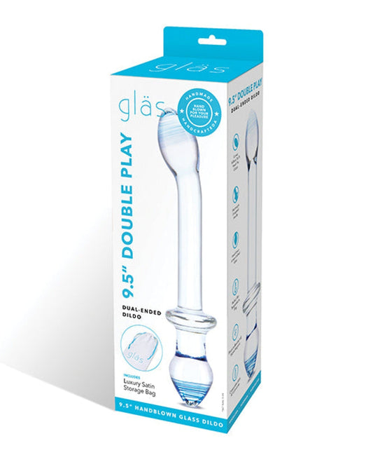 Doll Authority Dongs & Dildos Glas 9.5" Double Play Dual Ended Dildo - Clear