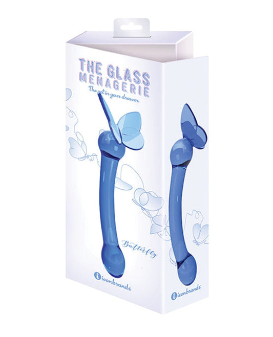 Doll Authority Dongs & Dildos Glass Menagerie Butterfly Glass G Spot Dildo - Dark Blue