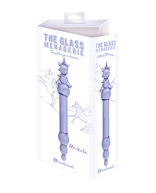 Doll Authority Dongs & Dildos Glass Menagerie Unicorn Glass Dildo - Purple