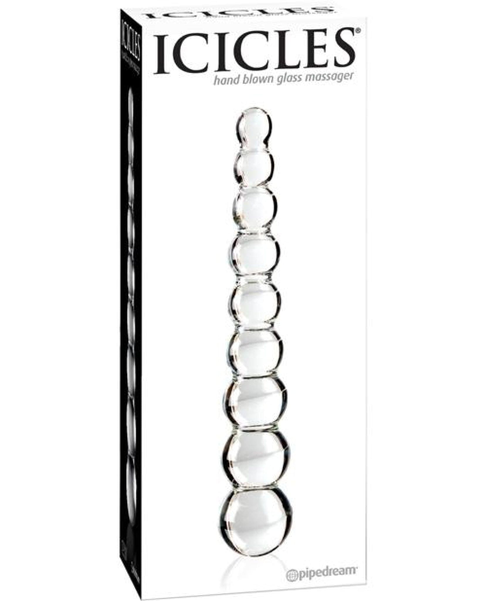 Doll Authority Dongs & Dildos Icicles No. 2 Hand Blown Glass Massager - Clear Rippled
