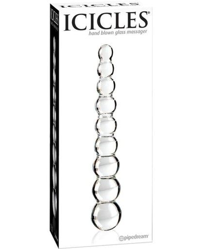 Doll Authority Dongs & Dildos Icicles No. 2 Hand Blown Glass Massager - Clear Rippled