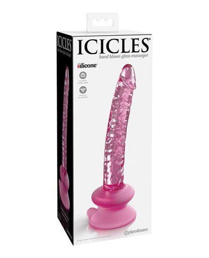 Doll Authority Dongs & Dildos Icicles No. 86 Hand Blown Glass Massager W-suction Cup - Pink