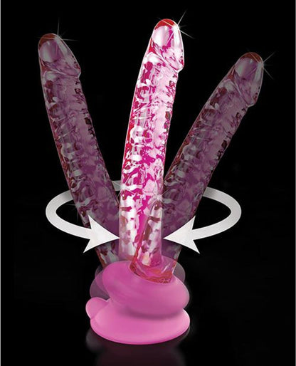 Doll Authority Dongs & Dildos Icicles No. 86 Hand Blown Glass Massager W-suction Cup - Pink